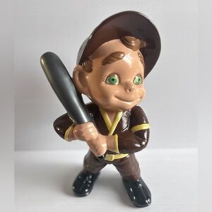 Vintage Ceramic Baseball Boy Figurine Japan 1984 Norman